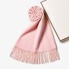 [100 cachecol de cashmere] cachecol de cashmere de cor sólida pesada feminino inverno cachecol de menina rosa de alta qualidade para namorada