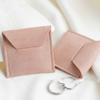 Bolsa Envelope de Super Fibra Cor Sólida Simples para Joias Anel Flip Bolsa para Joias Wen Play Bolsa de Armazenamento de Joias com Logo