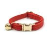 Collar de gato de pana rojo calabaza con lazo estilo INS Viento transfronterizo una generación de collar de gato letras pajarita de gato