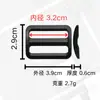 Hebilla de Plástico con Hebilla Estilo Japonés para Mochilas, Bolsos, Equipaje, Accesorios, Ajuste de Correa, Hebilla de Tres Niveles, Hebilla Negra