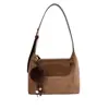 Bolso de Hombro para Mujer Melanoid Retro Patchwork de Cuero Gamuzado Bolso de Viaje Nuevo Estilo Otoño 2026 Bolso Cruzado de Hombro Único con Bloques de Color