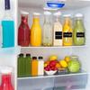 Jarra de Plástico Transparente Cuadrada para Jugos de 1500 ml con Tapa de Cierre abatible Botella de Agua Contenedor para Bebidas de Leche Café Infusión en Frío