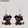 Brincos de Acrílico Transfronteiriços com Designs de Gatinhos. Brincos de Acrílico Ricos e Fofos em Desenho Animado Adequados para Uso Regular e como Presentes