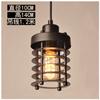 Lustre gaiola pequena de cabeça única de fábrica estilo retrô americano panela quente loja de roupas corredor bar lâmpada de sala de jantar estilo industrial