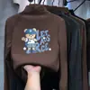 Camiseta de manga larga de forro polar para niño, nuevo estilo otoño e invierno 2026, camiseta interior de cuello redondo para niños con estampado de dibujos animados, camiseta interior para niño