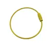 Cable de acero pintado con grillete giratorio llavero llavero hebilla para etiqueta de equipaje alambre de acero
