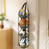 Bolsa colgante para guardar pelotas, colocada detrás del armario en la entrada, no requiere taladro, montada en la pared, para juguetes de niños, cascos, balones de fútbol y balones de baloncesto