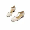 Elegantes sandalias de punta cerrada estilo británico, nuevo modelo 2026, piel de oveja de capa superior, sandalias cómodas de moda hechas a mano de 4 cm para mujer, zapatos de moda