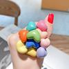 Versión coreana de anillo para el cabello de color caramelo para niños 10 piezas de accesorios para el cabello de bebé cuerda para el cabello no daña el cabello caricatura banda elástica pequeña cuerda para la cabeza
