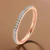 Anel de titânio e aço com estrela de diamante de 2mm, design de nicho de alta qualidade, anel de dedo, joia simples e fina de alta qualidade