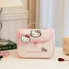 Bolsa de Maquiagem Portátil de Grande Capacidade Hello Kitty para Mulheres, Bolsa de Armazenamento de Viagem de Desenho Animado Fofo, Necessaire Personalizável