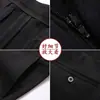 Calças Ocidentais Masculinas Stretch Forradas com Lã de Inverno Espessadas Calças de Vestuário Tubo Reto Dosagem Leve Calças de Negócios Calças Casuais da Moda para Homens
