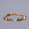 Boting Jewelry 7A Cristal Amarelo Torre Natural Pulseira Cristal Amarelo Alta Transparência Gelo Corpo Puro Pulseira de Cristal Natural Feminina Atacado
