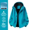 Chaqueta Exterior 3 en 1 con Forro Polar Desmontable Ropa de Trabajo Resistente al Viento e Impermeable Ropa Exterior Logo Personalizado