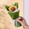 Flores de Hilo Tejidas a Mano, Ramo de Girasoles, Flores Artificiales Terminadas, Regalos para Días Festivos, Ramilletes Pequeños Transfronterizos
