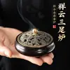 Queimador de Incenso Xiangyun de Três Pernas Coberto Queimador de Sândalo Queimador de Incenso Zen Interno para Casa Ornamentos de Incenso Retrô Artesanato Venda por Atacado
