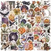 50 pegatinas vintage de dibujos animados de brujitas de Halloween para decorar agendas, equipaje DIY y pegatinas de PVC para fiestas transfronterizas