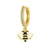 Getta Aros nasales de abeja con ojos de corazón con estrellas de perforación corporal de doble propósito para oreja y nariz, de Europa y América, transfronterizos, en stock