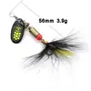 Conjunto de Iscas Spinner para Pesca de Tubarão, Spinner Rotativo, Spinner de Manivela Manual, Spinner de Metal, Isca de 3g a 7g, Isca Artificial.