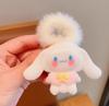 Nueva y dulce y linda banda para el cabello de peluche de Sanrio, banda de goma con melodía de dibujos animados que combina con todo, tocado para niños, cuerda para el cabello de otoño e invierno