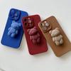 Soporte de oso de color sólido para iPhone 13 Pro Max, funda para teléfono móvil Apple 12, 11, simple, XS, pareja, XR, suave, 8 piezas