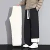 Calça de Algodão do Nordeste com Caxemira Ultra-Grossa Personalizada para Homens no Inverno 2025 Novas Calças de Veludo Quentes para Meninos Calças Casuais