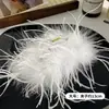 Pinza para el Cabello de Pluma de Hada Súper, Pasador Grande de Pluma de Avestruz para Mujer, Negro, Nuevo Modelo 2026, Pinza de Tiburón de Gama Alta