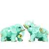 Ornamento de jade de elefante um par absorvedor de fortuna entrada da sala de estar TV armário de vinho decoração de casa presentes de inauguração de casa