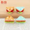 Novo Brinquedo Alimentício Sanduíche Colorido Simulado Acessórios de Resina Cola de Creme DIY Pequenos Enfeites Pingente Capa de Celular