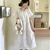 Pijama dulce y lindo con estampado colorido para niñas, estilo coreano de verano, estilo ins, holgado, de manga corta, adecuado para usar afuera