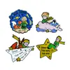 Broches Transfronteiriços Desenho Animado Tema O Pequeno Príncipe, Insígnias Fofas e Criativas em Formato de Estrela e Baleia, Acessórios, Atacado em Estoque
