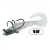 Isca de Peixe com Rabo Enrolado Chumbada Macia Cabeça de Chumbo Artificial Isca Falsa 8cm9g com Anzol Isca Multicolorida E-commerce Transfronteiriço Mais Vendido