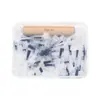 Pintauñas reemplazo pincel nuevo doble cabezal varilla madera maciza desmontable cabezal pincel multifuncional juego herramienta