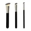 Brocha de Corrector Doble Cara en Forma de T con Esponja Redonda para Ojeras y Detalle de Ojos, Brocha Plana para Maquillaje para Uso Duradero