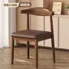 Silla de comedor imitación madera maciza acolchado suave engrosada nueva para el hogar ultra minimalista taburete de banquete con respaldo silla silla de mesa de comedor silla de respaldo
