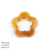 Colgante de flor de cristal natural de 30 mm, accesorio para collar y pendientes DIY de estilo antiguo, adorno de flor de ciruelo de piedra en bruto ahuecado