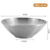 Tazón de Sopa de Acero Inoxidable 304 de Doble Capa Antiescaldante con Rosca, Tazón para Arroz, Tazón para Hot Pot Picante, Tazón para Ramen, Tazón para Fideos con Rosca, Tazón Cónico