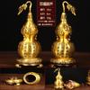 Nuevo Modelo Ornamento de Calabaza Cien Bendiciones de Cobre con Base de Cobre para Hogar, Oficina y Sala de Estar
