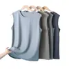 Chaleco de Hombre Verano Seda de Hielo Sensación Fresca Top sin Mangas Delgado Camiseta Interior Deportiva
