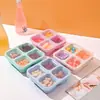Nuevo Set de Caja de Snacks Transfronteriza de Cuatro Compartimentos, Lonchera, Caja con Compartimentos para Frutas, Caja para Frutos Secos con Compartimentos Separados para Evitar la Mezcla de Sabores, En Stock