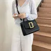 Hebilla de cinturón bolso de nicho para mujer, 2026 nuevo de moda otoño e invierno vintage versátil bolso de hombro, bandolera bolso cuadrado pequeño