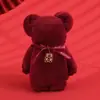Toallas Festivas Rojas de Souvenir para Regalos Navideños, Lindos Osos y Conejos de Dibujos Animados, Toallas de Coral Fleece al por Mayor