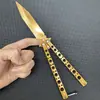 Cuchillo de práctica para apretón de manos de mariposa cuchillo ornamental cuchillo de entrenamiento de mano plegable herramienta de mariposa periférica hoja plegable