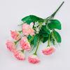 Buquê artificial de cravo Dia das Mães buquê decoração de casa 7 Cravo decoração de casamento floral flor de seda