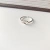 Anillo abierto estilo coreano Kasht S925 en plata esterlina mini con personalidad simple en forma de corazón y personalidad de amor hueco