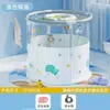 Tina de baño para bebé, plegable, para uso en casa, transparente, interior, para niños, recién nacidos, tina de baño, alberca