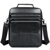 Dropshipping Transfronterizo Bolso de Hombro para Hombre de Cuero Genuino de Alta Gama Casual para Viajes Diarios Bolso Cruzado Vertical de Piel de Vaca de Primera Capa