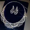 Collar de Borlas de Pedrería Ultra Brillante Europeo y Americano con Perlas, Cadena para Clavícula de Nicho de Lujo Ligero, Accesorio de Fiesta de Alta Gama a la Moda