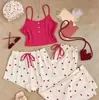 Produtos Populares Transfronteiriços: Camisola, Shorts, Calças Compridas, Conjunto de Touca de Banho, Pijamas Femininos Slim-Fit Atacado
