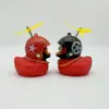 Enfeites de Carro de Pato Quebrando Pato de Natal Andando de Bicicleta Elétrica Decorações de Bicicleta Pato Vermelho Pequeno Interior Pato Amarelo Pequeno